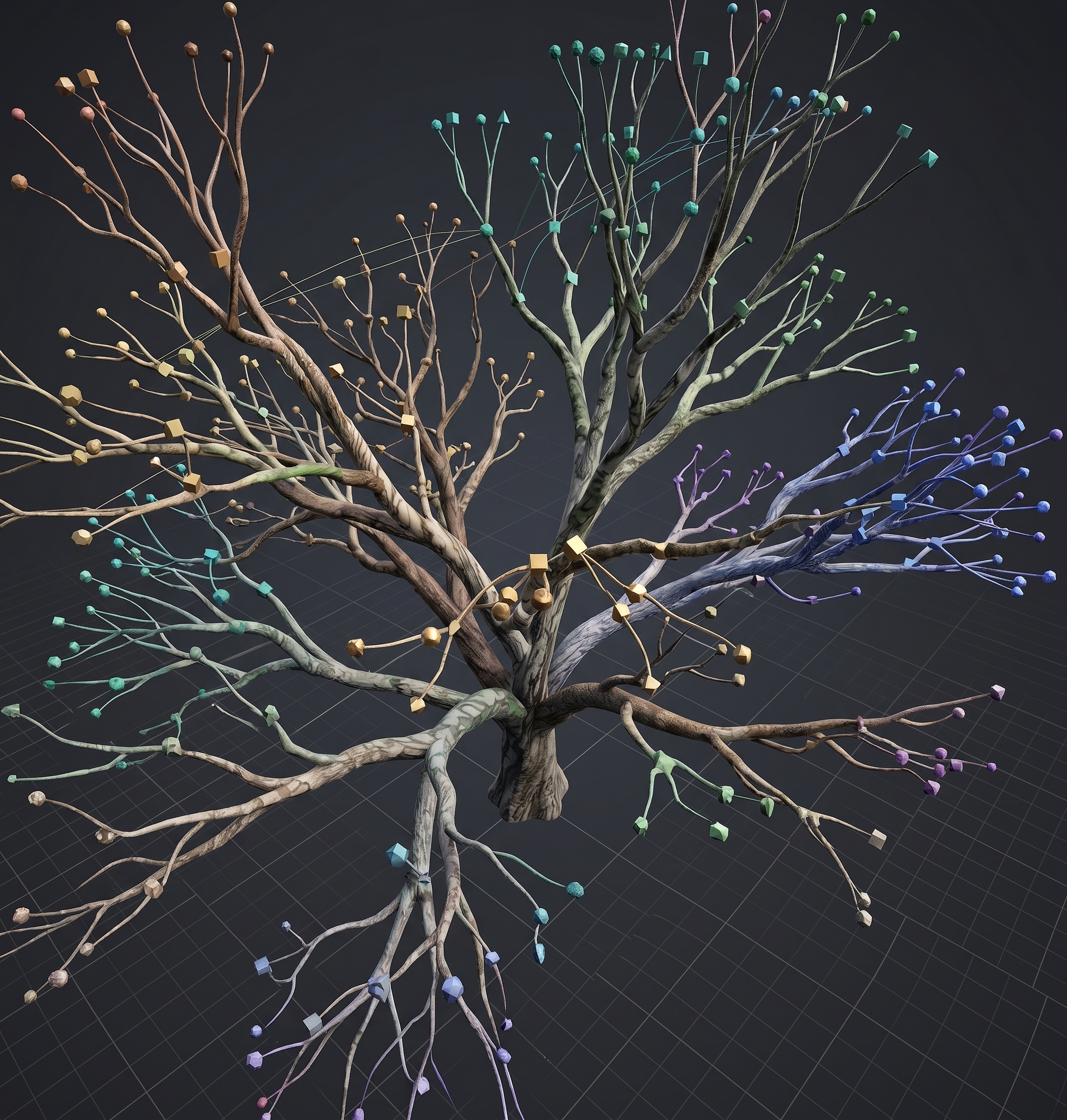 Procedural 3D Family Tree Generation screenshot